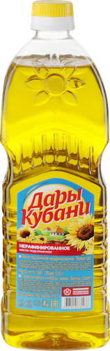 Масло подсолнечное ДАРЫ КУБАНИ нерафинированное, 650мл, вид