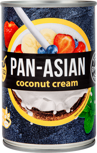 Крем кулинарный ультрапастеризованный PAN-ASIAN Кокосовый 20–22%, на  растительной основе, 400мл, изображение