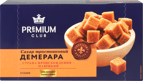Сахар тростниковый PREMIUM CLUB кусковой, 500г, изображение