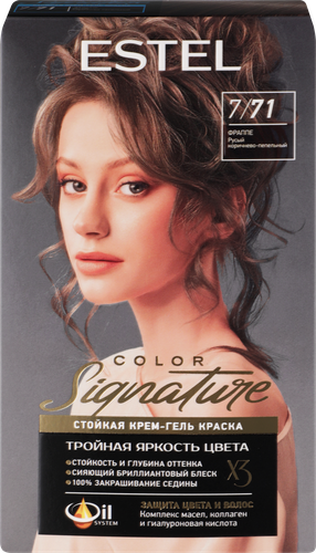 Крем-гель краска для волос ESTEL Color Signature 7/71 Фраппе, 170мл, фотография