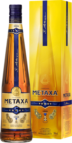 Напиток спиртной METAXA 5 звезд 38%, 0.7л, крупный план