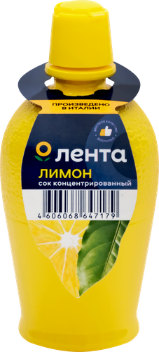 Сок лимона ЛЕНТА концентрированный, 115г, вид
