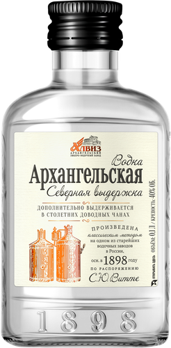 Водка АРХАНГЕЛЬСКАЯ Северная выдержка 40%, 0.1л