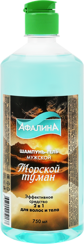 Шампунь-гель мужской АФАЛИНА Морской туман, 750мл, крупный план