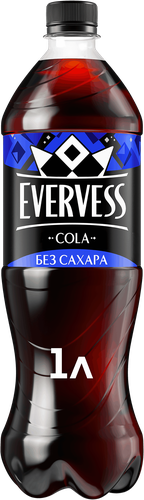 Напиток EVERVESS Cola Zero Sugar Кола без сахара газированный, 1л, изображение