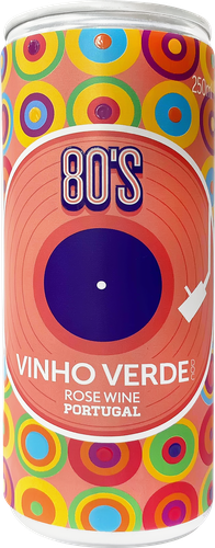Вино 80'S Виньо Верде Rose ординарное розовое полусухое, 0.25л