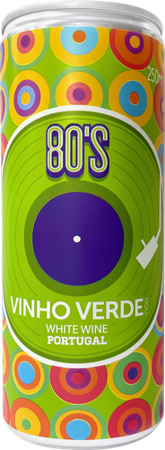 Вино 80'S Виньо Верде Branco ординарное белое полусухое, 0.25л