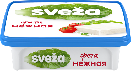 Сыр рассольный SVEZA Фета Нежная 45%, без змж, 250г, вид