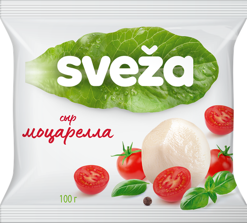 Сыр SVEZA Моцарелла 45%, без змж, 250г, вид