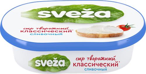 Сыр творожный SVEZA Сливочный 60%, без змж, 150г, вид