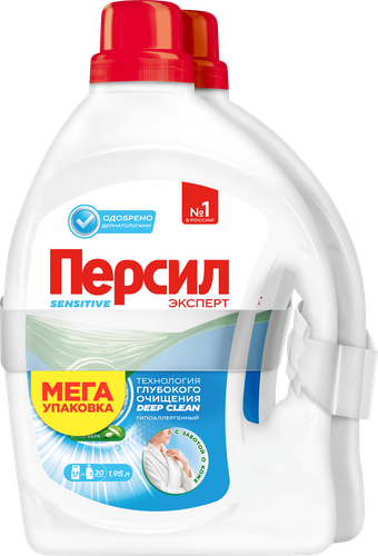 Гель для стирки ПЕРСИЛ Сенситив, 2х1,95л, вид