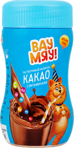 Какао-напиток ВАУ МЯУ! с витаминами, 400г, детальное фото