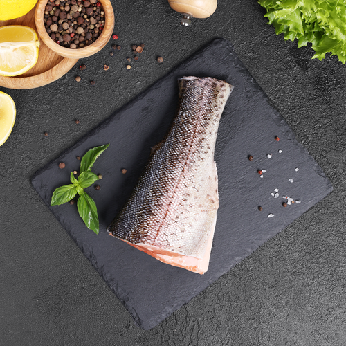 Форель морская кусок ЛЕНТА FRESH, весовая, крупный план