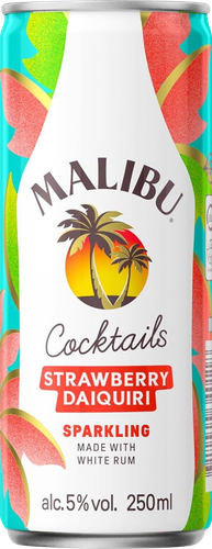 Напиток слабоалкогольный MALIBU Strawberry Daiquiri 5%, глазированный, 0.25л, вид
