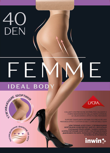 Колготки женские INWIN Femme by Ideal Body 40 den natural 2, Арт. 026PLT, фото