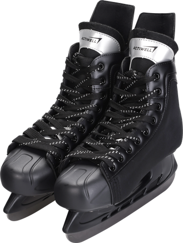 Коньки хоккейные ACTIWELL р. 45, 46, 47, черные, Арт. PW-206G, картинка