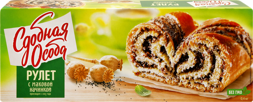 Рулет ЧЕРЕМУШКИ Сдобная Особа с маковой начинкой, 400г, изображение