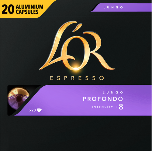 Кофе в капсулах L'OR Espresso Lungo Profondo натуральный жареный  молотый, 20кап, детальное фото
