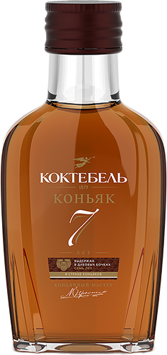 Коньяк КОКТЕБЕЛЬ 7 лет выдержанный КВ 40%, 0.1л