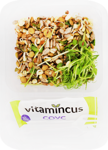 Салатный ростковый микс VITAMINCUS Живые витамины, 100г, картинка