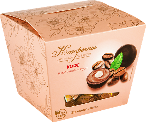 Конфеты Кофе в молочной глазури, 130г, изображение