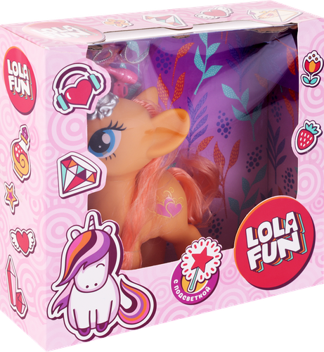 Набор игровой LOLA FUN Единорог с аксессуарами, со световыми и звуковыми эффектами, Арт. LM676184, детальное фото