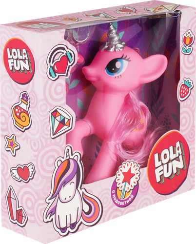 Набор игровой LOLA FUN Единорог с аксессуарами, со световыми и звуковыми эффектами, Арт. LM676184, крупный план