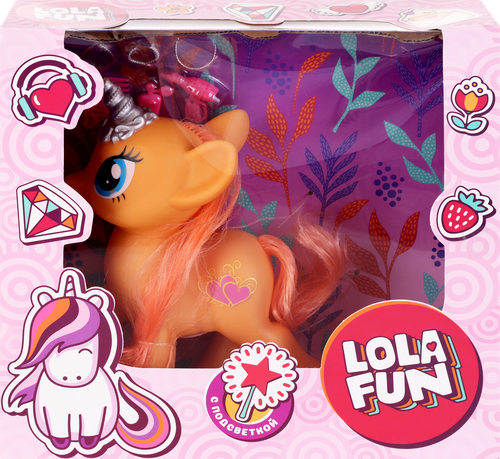 Набор игровой LOLA FUN Единорог с аксессуарами, со световыми и звуковыми эффектами, Арт. LM676184, вид