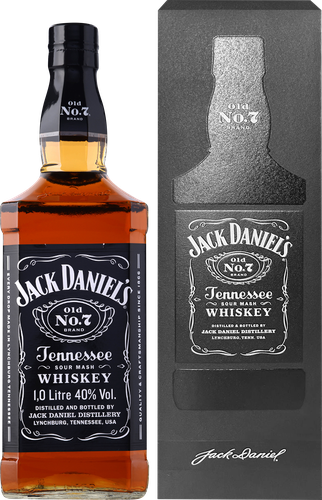 Виски JACK DANIEL'S Tennessee whiskey зерновой 40%, п/у, 1л, фотография