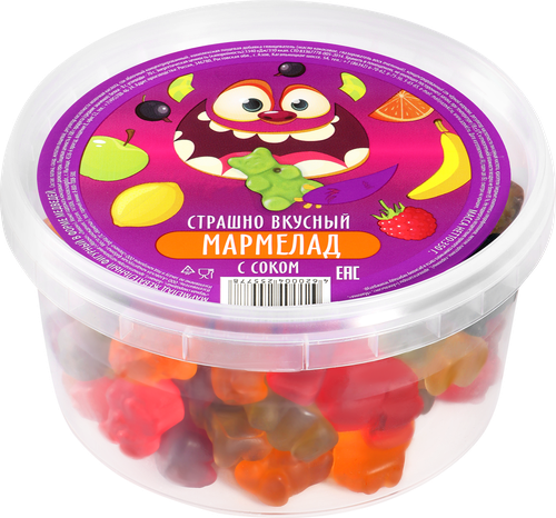 Мармелад жевательный фигурный в форме медведей, 350г, вид