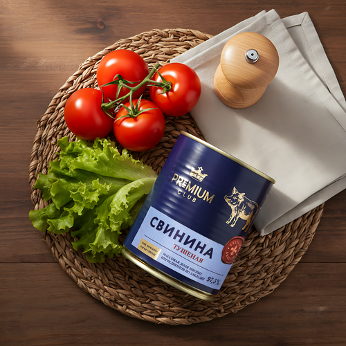 Свинина тушеная PREMIUM CLUB, 338г, изображение