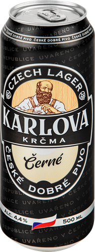 Пиво темное KARLOVA KRCMA Черное фильтрованное пастеризованное 4,4%, 0.5л, картинка