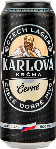 Пиво темное KARLOVA KRCMA Черное фильтрованное пастеризованное 4,4%, 0.5л, изображение