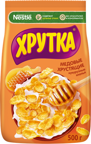 Готовый завтрак ХРУТКА Медовые хлопья, 500г, вид