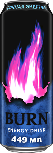 Напиток энергетический BURN Сочная Энергия, 0.449л, крупный план