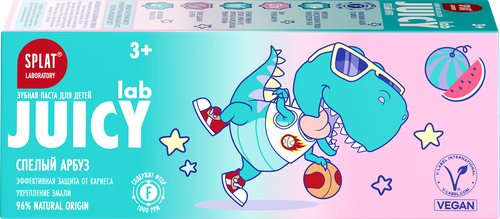 Зубная паста детская SPLAT Juicy Lab со фтором, со вкусом арбуз, с 3 лет, 55мл, вид