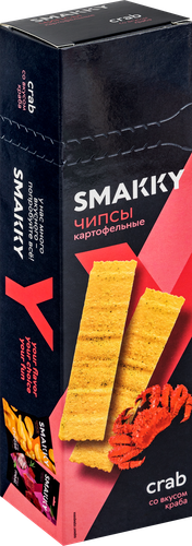 Чипсы картофельные SMAKKY со вкусом краба, 100г, фотография