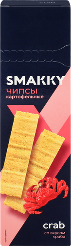 Чипсы картофельные SMAKKY со вкусом краба, 100г, картинка