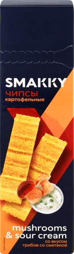 Чипсы картофельные SMAKKY со вкусом грибов со сметаной, 100г, детальное фото