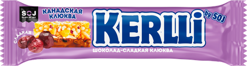 Батончик злаковый SOJ Kerlli с клюквой, в молочном шоколаде, 50г, фото