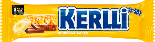 Батончик злаковый SOJ Kerlli с бананом, в молочном шоколаде, 50г, вид