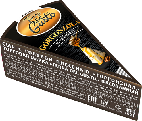 Сыр CHEEZZI Terra Del Gusto Горгонзола 60%, без змж, 100г, изображение