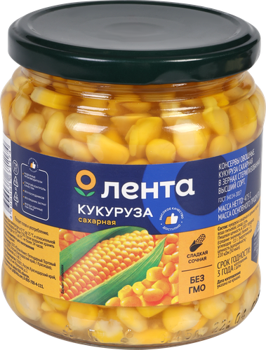 Кукуруза ЛЕНТА сахарная, 475мл, картинка