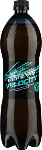 Напиток VELOCITY с ароматом тутти-фрутти среднегазированный, 1л, крупный план