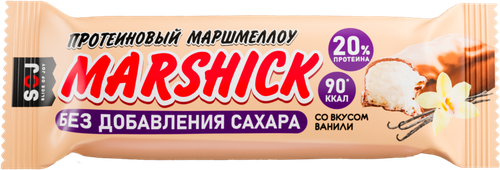 Батончик протеиновый SOJ Marshick, с ванилью в молочном шоколаде, без  добавления сахара, 30г, детальное фото