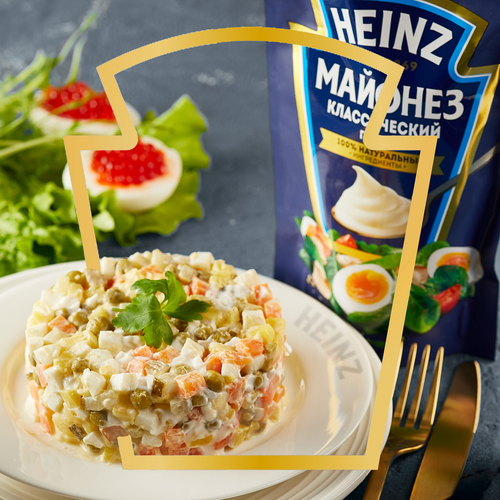Майонез HEINZ Классический 67%, 300г, крупный план