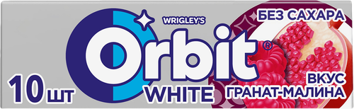 Жевательная резинка ORBIT со вкусом граната и малины, без сахара, 13,6г, фотография