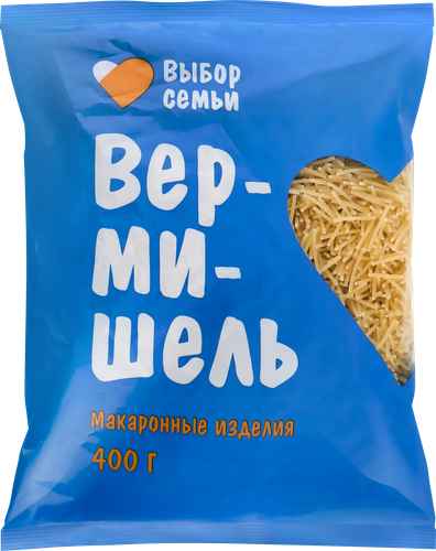 Макароны ВЫБОР СЕМЬИ Вермишель группа В, 400г, фотография