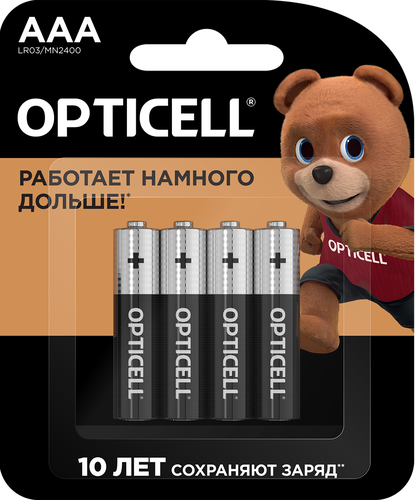 Элемент питания OPTICELL Basic AAA, Арт. 5051002, 4шт, картинка