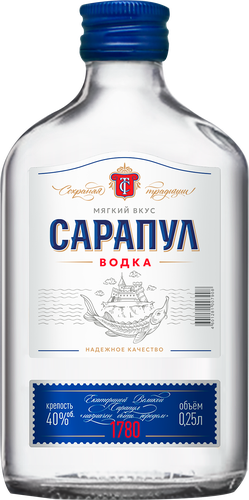 Водка САРАПУЛ 40%, 0.25л
